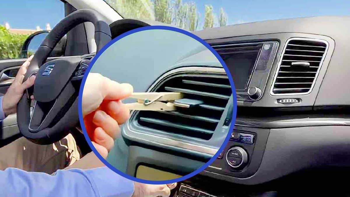 Automobilistes : l’astuce de la pince à linge sur la grille d’aération de la voiture fait fureur