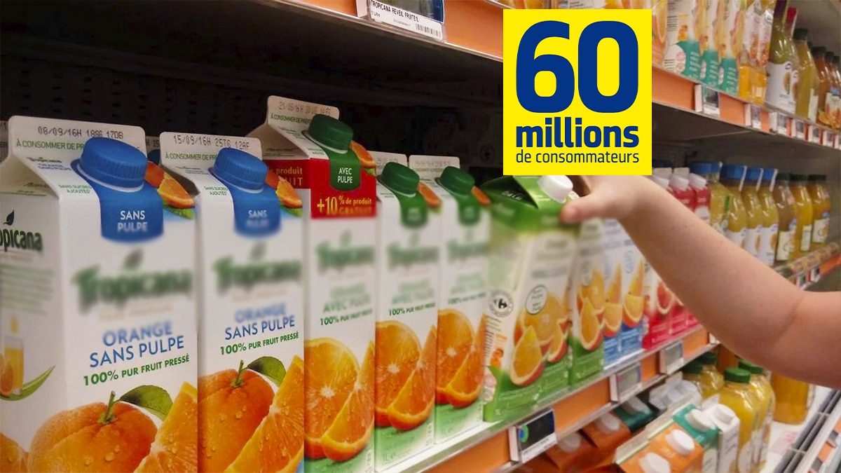 Ce détail sur les bouteilles de jus de fruits trompe tous les clients selon 60 Millions de consommateurs